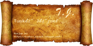 Tuskó József névjegykártya